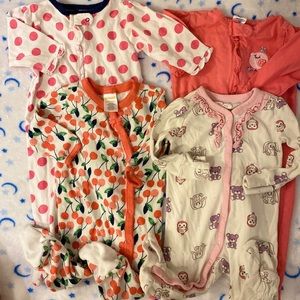 Set of four 3-6 month sleep and plays!